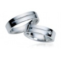 シーズム Twin Star連星　CM-367(Lady) PT900 ダイヤ サファイア入り (写真右)