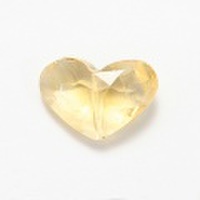 シトリンA ハートカット 【M】　横12mm×縦8mm