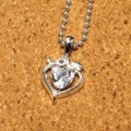 シルバー925 CZハートペンダントトップ　　　　　　　 5-485