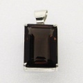 シルバー925 スモーキークォーツハンドメイドペンダントトップ ST-47