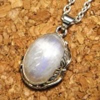 シルバー925 ブルームーンストーンハンドメイドペンダントトップ ST-111