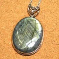 シルバー925 ラブラドライトハンドメイドペンダントトップ ST-375