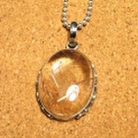 シルバー925 レッドルチルクォーツ ハンドメイドペンダントトップ ST-277