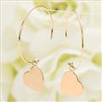 ジェムケリーK18イエローゴールドハートプレートピアス