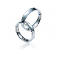 セントオーロ サムシングブルー 結婚指輪・ペア（マリッジ）リング SO-100(Lady) K18WG ダイヤ入り(画像下側）