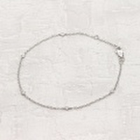 ダイヤモンド 0.07ct ブレスレット 18KWGホワイトゴールド (262333)