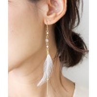 チェーンフェザーピアス/4カラー