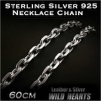 ネックレスチェーン　シルバー925　シルバーチェーン　特大アズキ　60cm(9mm) Men Sterling Silver 925 Necklace Chain Jewelry 23 5/8inch (ID nc2998r3)