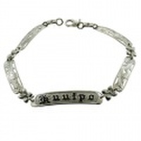 ハワイアンジュエリー 14kゴールド 透かしスクロールレターリンクブレスレット