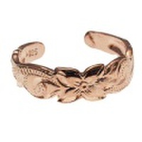 ハワイアンジュエリー カットアウト ピンクゴールドコーティング スクロールプルメリア ピンキー＆トゥーリング