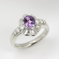 バイオレットサファイア 1.22ct リング・指輪 10.5 Pt900プラチナ 中央宝石鑑別書 【中古】 (254001)