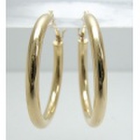 フープピアス　パイプサイズ　2mm×20mm　K18[18金ゴールド]