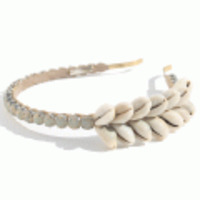 ブランド-Deepa Gurnani【ウェディング】【パーティ】ヘアアクセサリー◆HB3358　Norma シェル＆ラインストンジュエルカチューシャ◆アイボリー/ゴールド