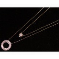 プチダイヤ＆サークル型ヘッドネックレス　　Moon Jewelry