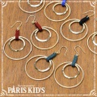 ポイント カラー ベロア サークル ピアス hrtrd josim