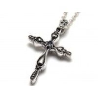 ムーンストーン×クロスデザイン・シルバーペンダント/p039