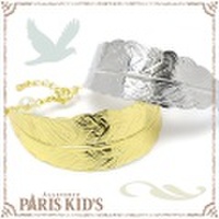 メタリック プレート フェザー パール バングル josim