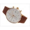 ユンハンス JUNGHANS 腕時計 027/7800.00 機械式自動巻 レザーベルト クロノスコープ