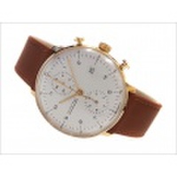 ユンハンス JUNGHANS 腕時計 027/7800.00 機械式自動巻 レザーベルト クロノスコープ