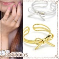 リング メタル リボン 指輪 ゴールド シルバー シンプル ワイヤー ライン レディース josim