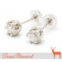 一粒ダイヤ ピアス Pt900 D:0.25 D:0.25 【ダイヤモンド】【プラチナ】【メンズ/レディース】