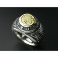 家紋カレッジリング・ゴールドエンブレム・松コース