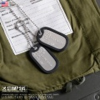 打刻OK！ネコポス対応！新品 米軍 IDタグ・ドッグタグ 2枚組（チェーン・サイレンサー付き）【クーポン対象外】ミリタリー アクセサリー