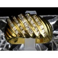 値下げ【K18YG　イエローゴールド】 指輪　リング　ダイヤモンド0.91ct 4.0g　13号　レディース　30325-0　ジュエリー　人気