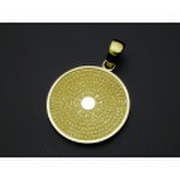 般若心経ペンダント・サークル・K18ゴールド ペンダント ネックレス メンズ レディース 18金 K18 ゴールド 名入れ