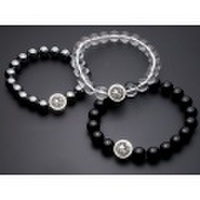 龍紋数珠ブレス【水晶】【オニキス】