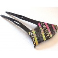 和風かんざし　金彩縞柄