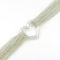 ティファニー 10ロウチェーントグル ハート ブレスレット