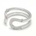 Safari8月号掲載 SYMPATHY OF SOUL（シンパシーオブソウル）　Double Horseshoe Ring - Silver w/CZ（ダブルホースシューリング - シルバー w/CZ）