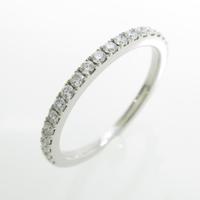 デビアス DB クラシック パヴェ ハーフバンド リング