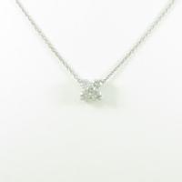 K18WG フラワー ダイヤモンドネックレス