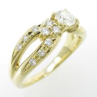 【リメイク】K18YG ダイヤモンドリング 0．325ct・H・SI2・GOOD