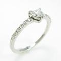 プラチナダイヤモンドリング 0．288ct・E・SI2・ハートシェイプ10％引き