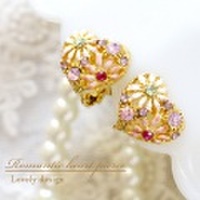 【送料無料】大人可愛いハート＆リボンピアス　ハートピアス　リボンピアス　ハートピアスチタンポスト　リボンピアスチタンポスト　大人可愛いハートピアス　大人可愛いリボンピアス　キラキラハートピアス　キラキラリボンピアス　上品ピアス　大人可愛いピアス