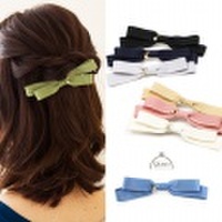 ヘアクリップ リボンヘアクリップ　ラインストーン付きヘアクリップ　リボンヘアクリップ　グログランリボン　ヘアクリップ　デイリーヘアアクセサリー　シンプル　大人可愛いヘアアクセサリー　ヘアクリップ
