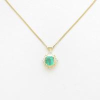 K18YG エメラルドネックレス