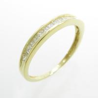 K18YG ハーフエタニティ ダイヤモンドリング