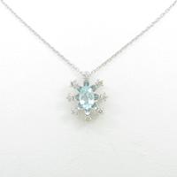 K18WG パライバトルマリンネックレス