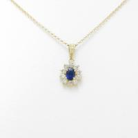 K18YG サファイヤネックレス