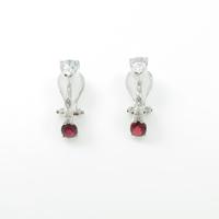 PT／K18YG／K14WG ルビーイヤリング