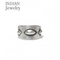 INDIAN JEWELRY ナバホ族アーティストの作品『NAVAJO STAMPED SILVER RING』【アメカジ・ネイティブ】IJ-120