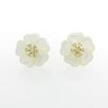 K18YG フラワー マザーオブパールイヤリング
