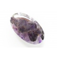 ファントムアメジスト with ヘマタイト【1】天然石ルース・カボション（47×27.5mm）