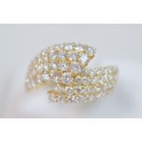 《現金特価》K18　高品質ダイヤモンド　2.05ct　リング　パヴェ　13.5号　美品【中古】