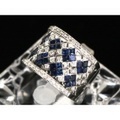 ☆誕生石9月新着【K14WG ホワイトゴールド】 指輪 リング サファイア1.90ct ダイヤモンド0.35ct 11.9ｇ 13.5号 レディース 09429-0