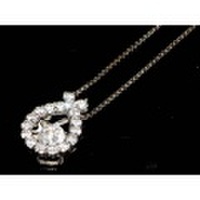 【K18WG ホワイトゴールド】ネックレス ダイヤモンド0.29ct ダイヤモンド0.25ct 2.8g レディース 1143-0